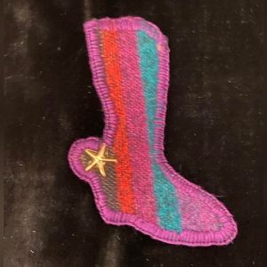 Pendleton Wool Handmade Cowboy Boot Ornament